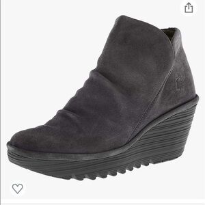 Fly London Dark Gray Ankle Boots